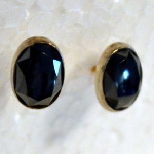 Hematite on Silver Stud Earrings